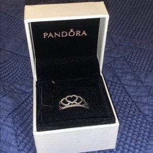 Pandora Hearts Tiara Ring, Clear CZ